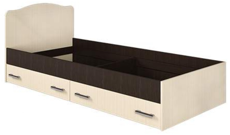 Фото Кровать односпальная с ящиками Светлана (СМ 90х190) без основания от производителя Мебель Маркет в Бахчисарае по цене 10 300 ₽