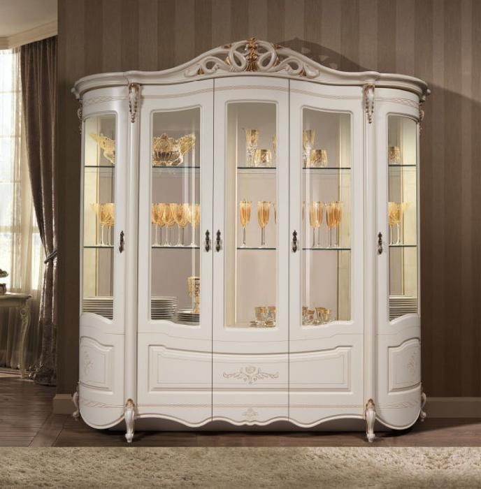 Шкаф-витрина Аллегро 8 (светлый, светлый (Слониммебель) )