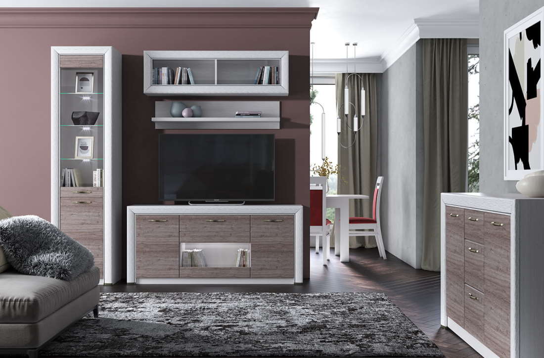 Фото Тумба RTV 1V2D1S Оливия (Olivia) от производителя Анрэкс в Бахчисарае по цене 18 710 ₽