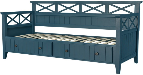 Фото Кровать односпальная Амелия (СМ 80х200) с выдвижными ящиками, без основания с универсальными царгами от производителя Браво-мебель в Бахчисарае по цене 29&nbsp;730 ₽