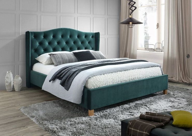 Фото Кровать двуспальная Signal Aspen velvet (СМ 160х200) c ортопедическим основанием в Бахчисарае по цене 71 600 ₽ от производителя Signal, код товара  шт Фото Кровать двуспальная Signal Aspen velvet (СМ 160х200) c ортопедическим основанием от производителя Signal в Бахчисарае по цене 71 600 ₽