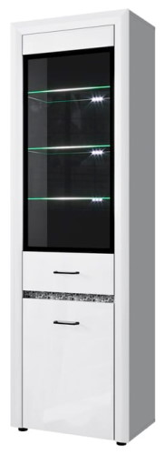 Фото Шкаф с витриной 1V1D ВайтБлек (WhitBlack) от производителя Анрэкс в Бахчисарае по цене 25 140 ₽