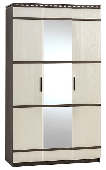 Шкаф Ольга-13 (126) трехдверный  (ясень анкор темный, ясень анкор светлый,(Фант-мебель))