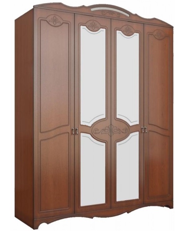 Фото Шкаф Лотос лакированный ШР-4 (178) четырехдверный от производителя Браво-мебель в Бахчисарае по цене 55&nbsp;190 ₽