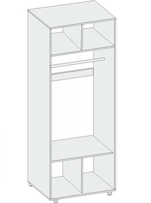 Фото Шкаф Аллегро вар.№4 (90) экокожа двухдверный от производителя Диал в Бахчисарае по цене 11&nbsp;560 ₽