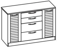 Комод комбинированный Прованс (дуб апрельский (Глория (Ставрополь Мебель)) ) в Бахчисарае от производителя 