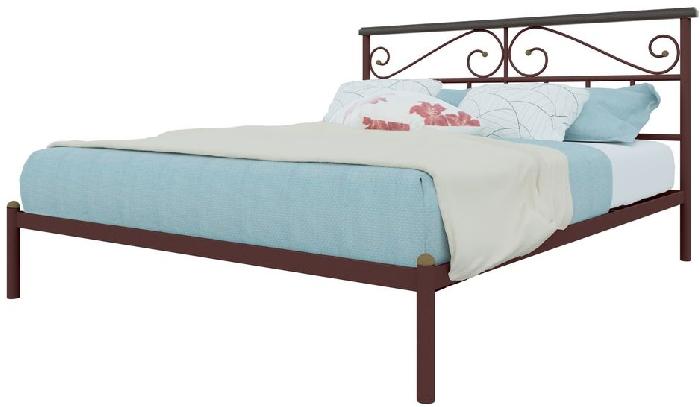 Кровать двуспальная Эсмеральда (СМ 140х190) трубка металл ( 140х190 , металл , медная шагрень , без подъемного мех. , без ящиков , без матраса (Милсон) ) Кровать двуспальная Эсмеральда (СМ 140х190) трубка металл ( 140х190 , металл , медная шагрень , без подъемного мех. , без ящиков , без матраса (Милсон) )