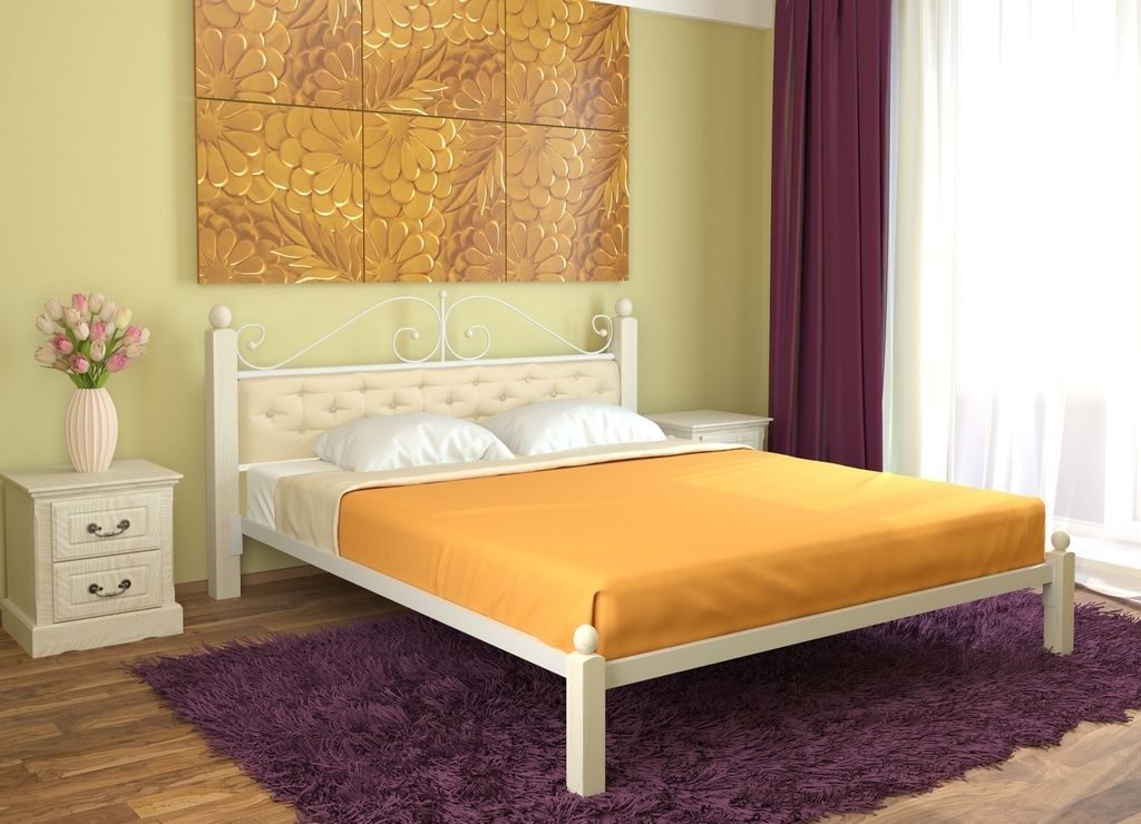 Фото Кровать односпальная Диана Lux мягкая (СМ 120х200) трубка металл от производителя Милсон в Бахчисарае по цене 21 550 ₽