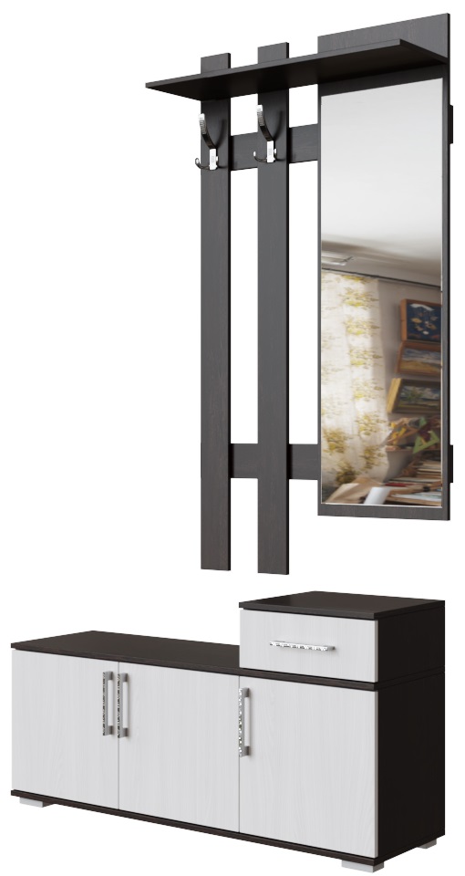 Фото Вешалка с зеркалом №3 (0,8) от производителя Хорошая мебель в Бахчисарае по цене 14 480 ₽