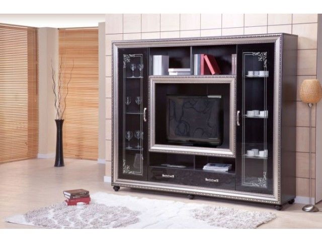 Фото Гостинная Элизабет ТВ-витрина (2302х506хh1934) от производителя  в Бахчисарае по цене 44 120 ₽