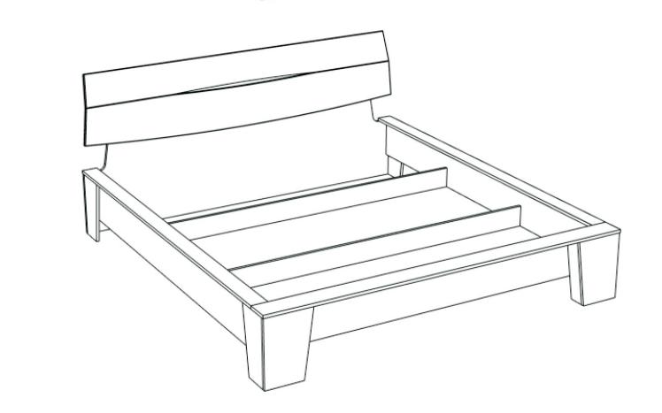 Фото Кровать двуспальная Стреза NEW (СМ 180х200) без основания от производителя СБК в Бахчисарае по цене 8 460 ₽