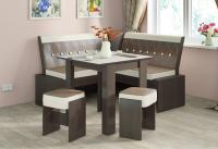 Кухонная лавка Кантри мини (венге, кожзам темно-коричневый №725 (ТриЯ) ) в Бахчисарае от производителя 