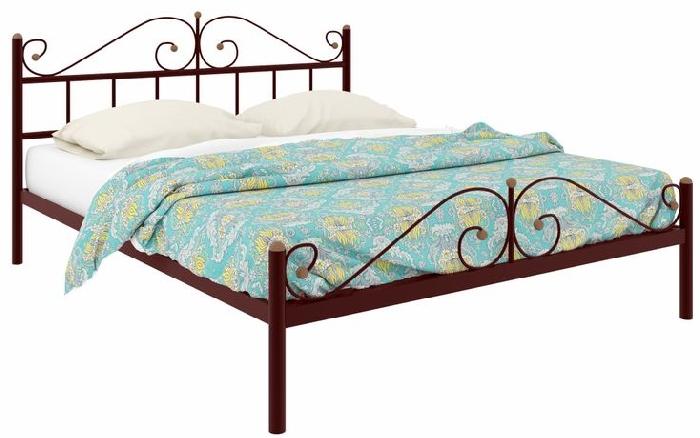 Кровать двуспальная Диана Plus (СМ 180х190) трубка металл ( 180х190 , металл , медная шагрень , без подъемного мех. , без ящиков , без матраса (Милсон) ) Кровать двуспальная Диана Plus (СМ 180х190) трубка металл ( 180х190 , металл , медная шагрень , без подъемного мех. , без ящиков , без матраса (Милсон) )