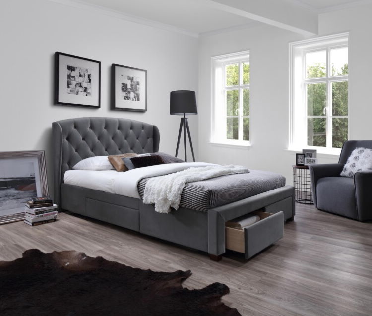 Фото Кровать двуспальная Halmar Sabrina (СМ 160х200) c ортопедическим основанием от производителя Halmar  в Бахчисарае по цене 71&nbsp;530 ₽