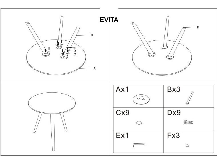 Фото Стол обеденный Signal Evita от производителя Signal в Бахчисарае по цене 32 490 ₽
