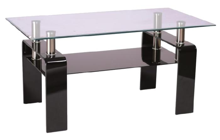 Стол журнальный Signal Stella (стекло , стекло-прозрачное,  черный (Signal) ) Стол журнальный Signal Stella (стекло , стекло-прозрачное,  черный (Signal) )