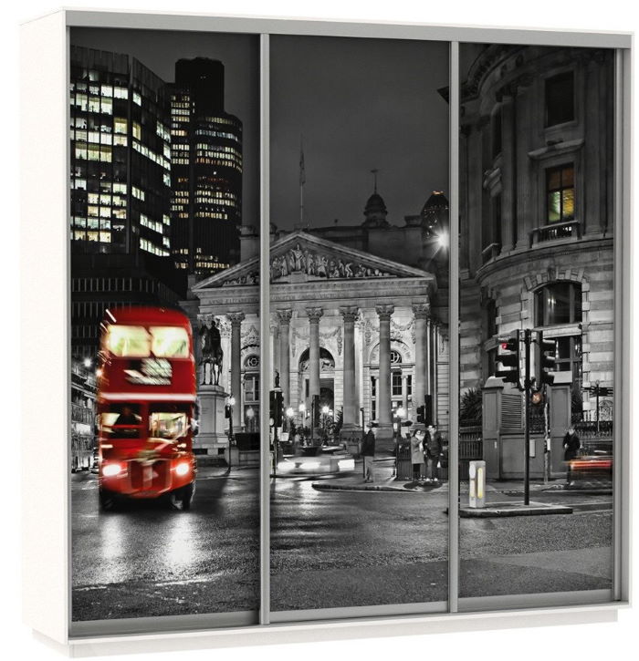 Фото Шкаф-купе Экспресс Трио Фото (2,4х0,6х2,2 - 3 двери) от производителя Мебельная компания Е1 в Бахчисарае по цене 58 640 ₽