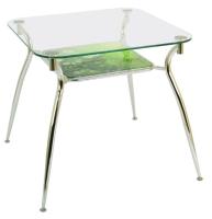 Фото  стол обеденный а611 с полкой  производитель Мебель из стекла