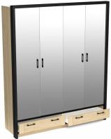 Фото  шкаф бостон (180) четырехдверный (4 зеркала) производитель СБК