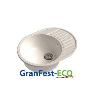 Мойка Granfest eco-58 (ГР 620х480хh200) (шир.ящ.min 600) без сифона (Цвет мойки черный) в Бахчисарае от производителя 