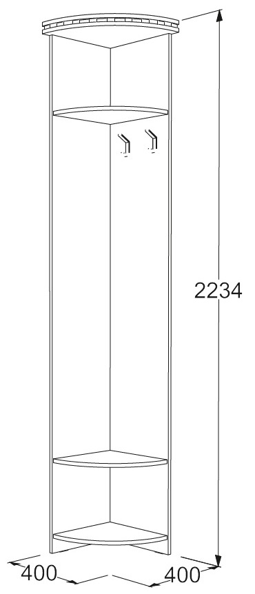 Фото Вешалка угловая Ольга-13 от производителя Фант-мебель в Бахчисарае по цене 4 110 ₽