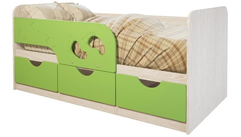 Фото Кровать детская Минима Лего (СМ 80х186) с ящиками от производителя Мебелони в Бахчисарае по цене 13&nbsp;530 ₽