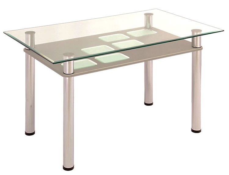 Фото Стол обеденный 3.0 с полкой мдф от производителя Мебель из стекла в Бахчисарае по цене 12&nbsp;330 ₽