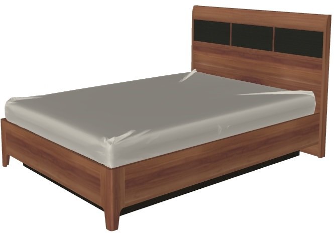 Кровать двуспальная Мелисса КР-1862 (СМ 140х200) с подъемным механизмом ( 140х200 , ЛДСП/МДФ , слива валлис комбинированный , с подъемным мех. , с коробом , без матраса (Лером) )
