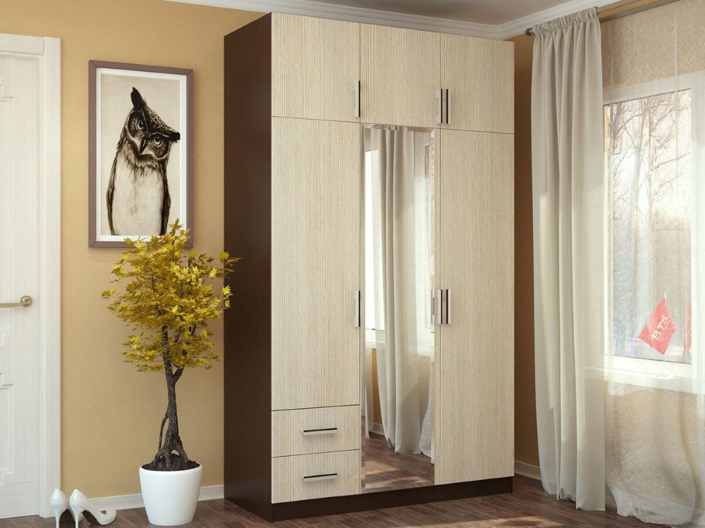 Фото Шкаф с ящиками (129) трехдверный от производителя БТС  в Бахчисарае по цене 15&nbsp;340 ₽