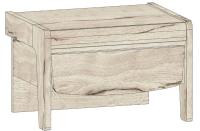 Тумба прикроватная Мале (дуб галифакс белый, дуб галифакс белый (СБК) ) в Бахчисарае от производителя 