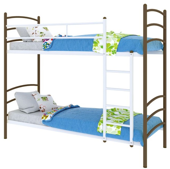 Фото Кровать двухъярусная Милана Duo (СМ 80х190) трубка металл от производителя Милсон в Бахчисарае по цене 16 360 ₽