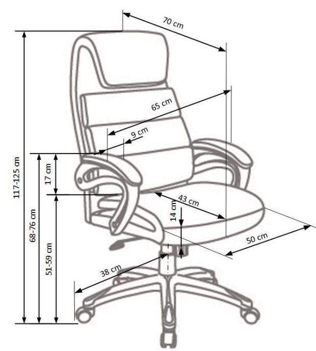 Фото Кресло для руководителя Halmar Sidney от производителя Halmar  в Бахчисарае по цене 33 780 ₽