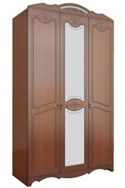 Фото Шкаф Лотос лакированный ШР-3 (133) трехдверный от производителя Браво-мебель в Бахчисарае по цене 42&nbsp;390 ₽