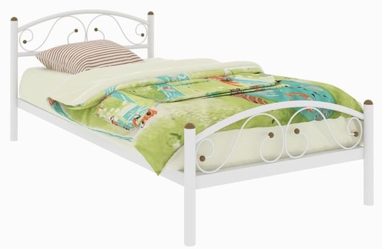 Фото Кровать односпальная Вероника Plus (СМ 80х190) трубка металл от производителя Милсон в Бахчисарае по цене 9 070 ₽