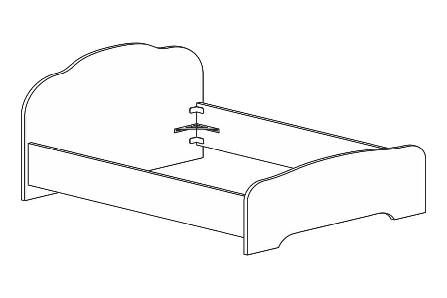 Фото Кровать двуспальная Кэт-2 Эвита (СМ 140х200) не комплектуется настилом от производителя Диал в Бахчисарае по цене 12 090 ₽