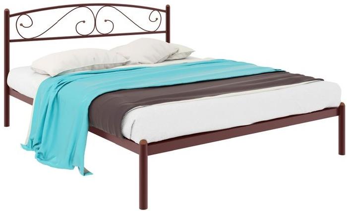 Кровать двуспальная Вероника (СМ 160х190) трубка металл ( 160х190 , металл , медная шагрень , без подъемного мех. , без ящиков , без матраса (Милсон) ) Кровать двуспальная Вероника (СМ 160х190) трубка металл ( 160х190 , металл , медная шагрень , без подъемного мех. , без ящиков , без матраса (Милсон) )