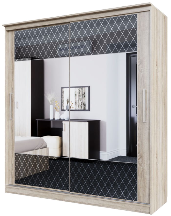 Фото Шкаф-купе №19 Классик черный (2,0 - 2 двери) от производителя SV-мебель в Бахчисарае по цене 46 560 ₽