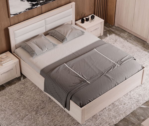 Фото Кровать двуспальная Монако КР-16 (СМ 160х200) с основанием (Мебелони) от производителя Мебелони в Бахчисарае по цене 11 850 ₽