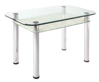Фото  стол обеденный 3.4 с полкой  производитель Мебель из стекла