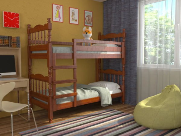 Фото Кровать 2-х ярусная Соня (СМ 80х189) с односторонними матрасами и выдвижными ящиками от производителя Браво-мебель в Бахчисарае по цене 46&nbsp;380 ₽