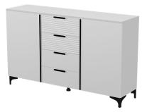 Комод комбинированный Брента (белый снег-лак белый (Браво-мебель) ) в Бахчисарае от производителя 