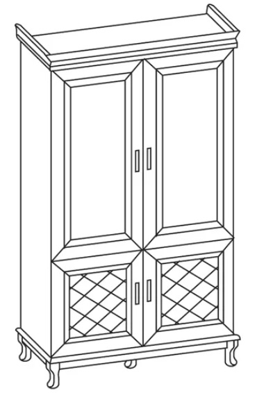 Фото Шкаф Ванесса (129) двухдверный от производителя Ставрополь Мебель в Бахчисарае по цене 21 770 ₽