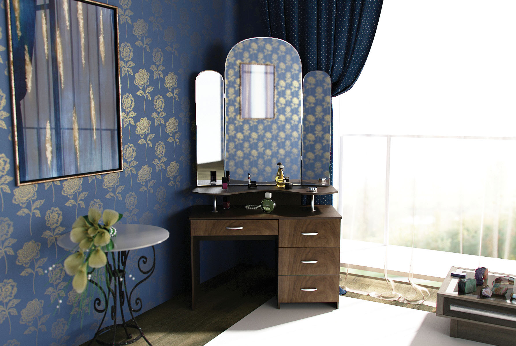 Фото Трюмо Т4 с зеркалом  от производителя Комфортная мебель в Бахчисарае по цене 12&nbsp;710 ₽