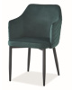 Стул Signal Astor velvet ( Обивка стула:вельвет, черный матовый, зеленный  (Signal) )