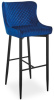 Стул барный Signal Colin B velvet ( Обивка стула:вельвет, черный матовый, темно-синий (Signal) )