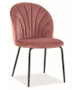 Стул Signal Lola ( Обивка стула:ткань, черный матовый, античный розовый (Signal) )