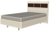 Кровать односпальная Камелия КР-2071 (СМ 120х200) с ламельным основанием ( 120х200 , ЛДСП/МДФ , дуб беленый комбинированный , без подъемного мех. , без ящиков , без матраса (Лером) )