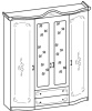 Фото Шкаф Сильвия (190) четырехдверный от производителя Ставрополь Мебель в Бахчисарае по цене 32&nbsp;170 ₽